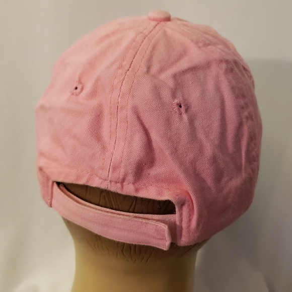 Pink Surf Style Baseball Hat. Velcro Strap Cap. - Picture 2 of 4